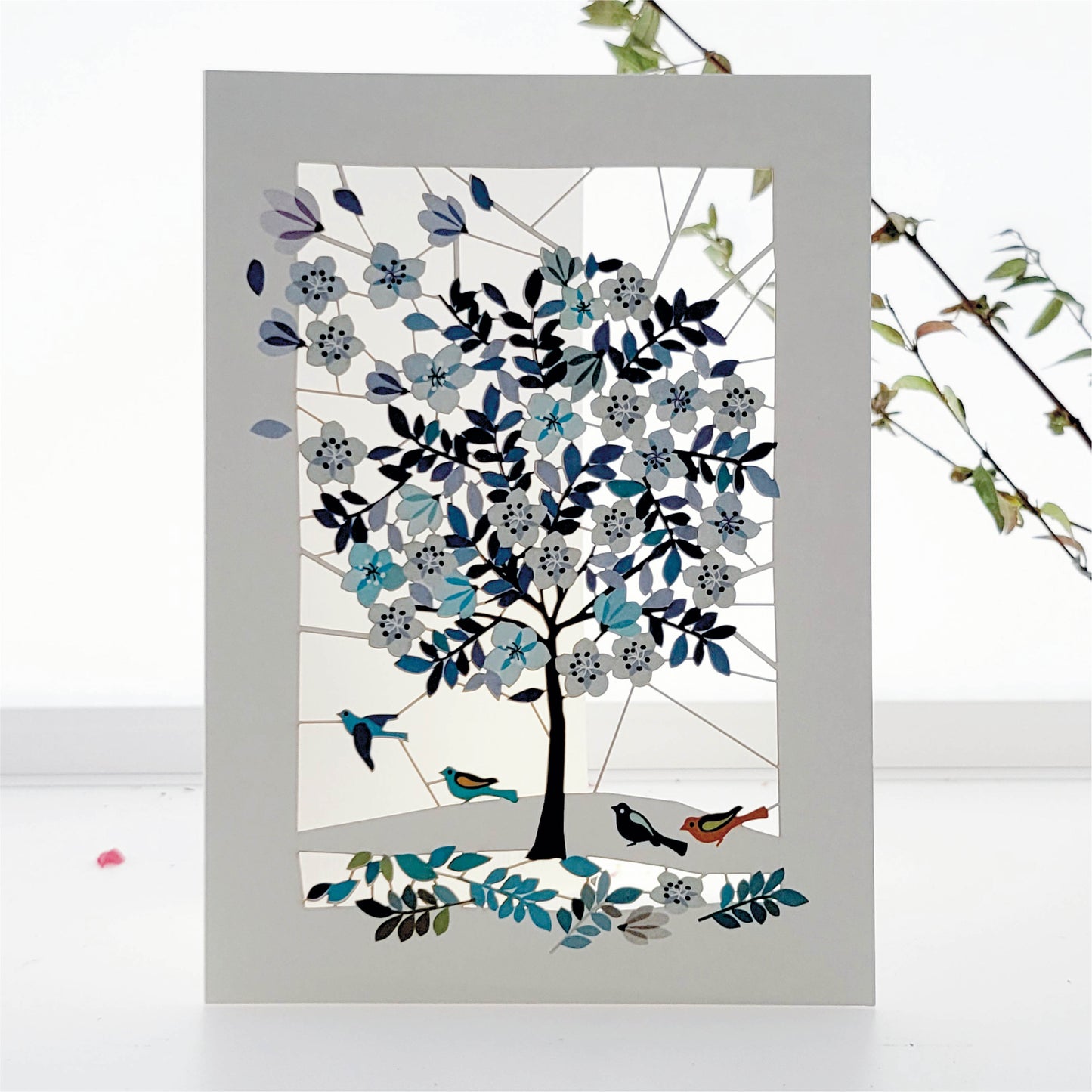 Blue Tree - Blank - Tree Card - PM189