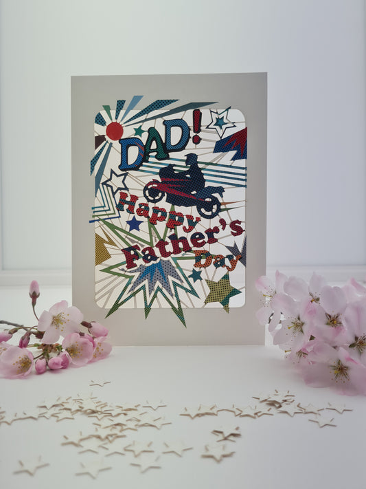 Motorbike - ''Dad! Happy Father's Day'' - Fathers Day Card - PMF003