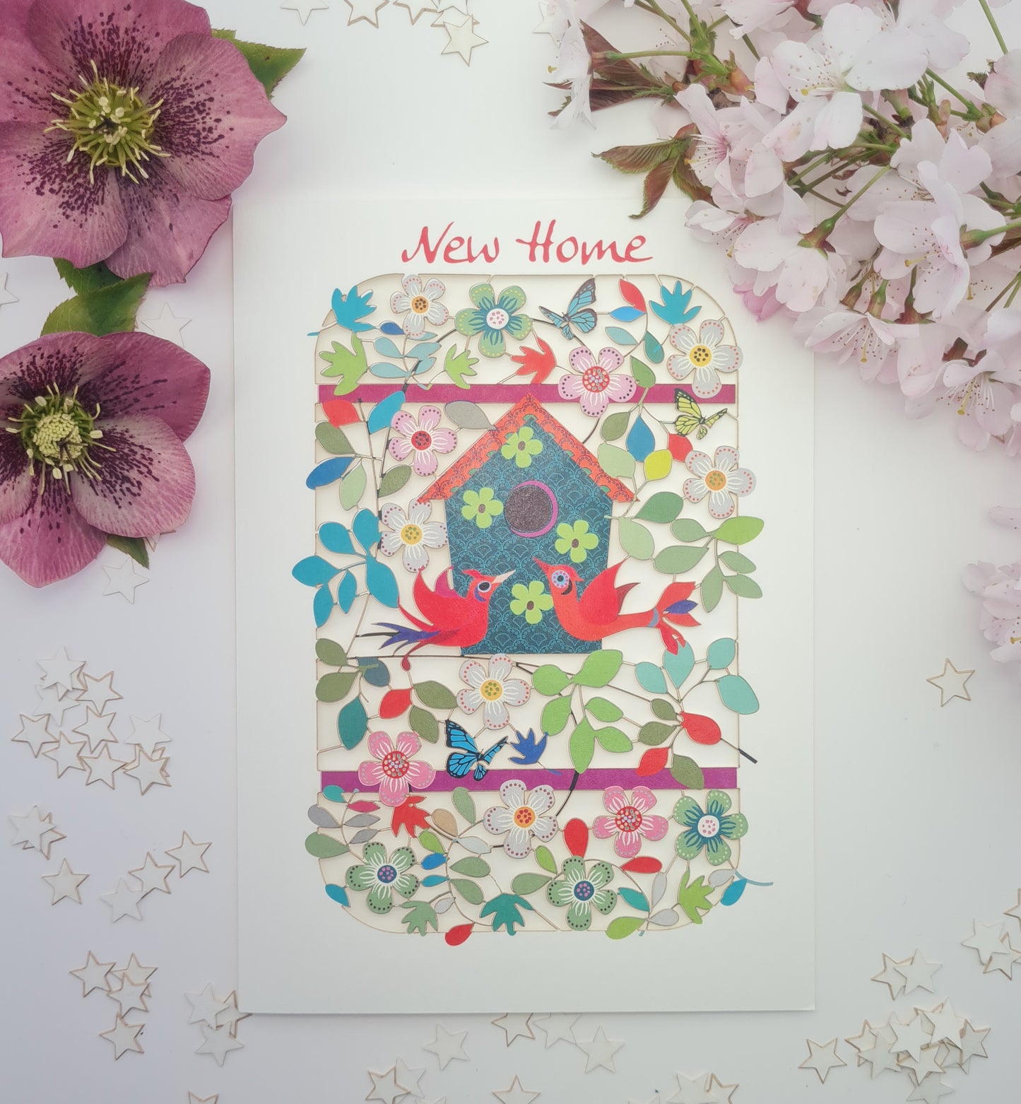 ''New Home'' - Bird House Card - PM281