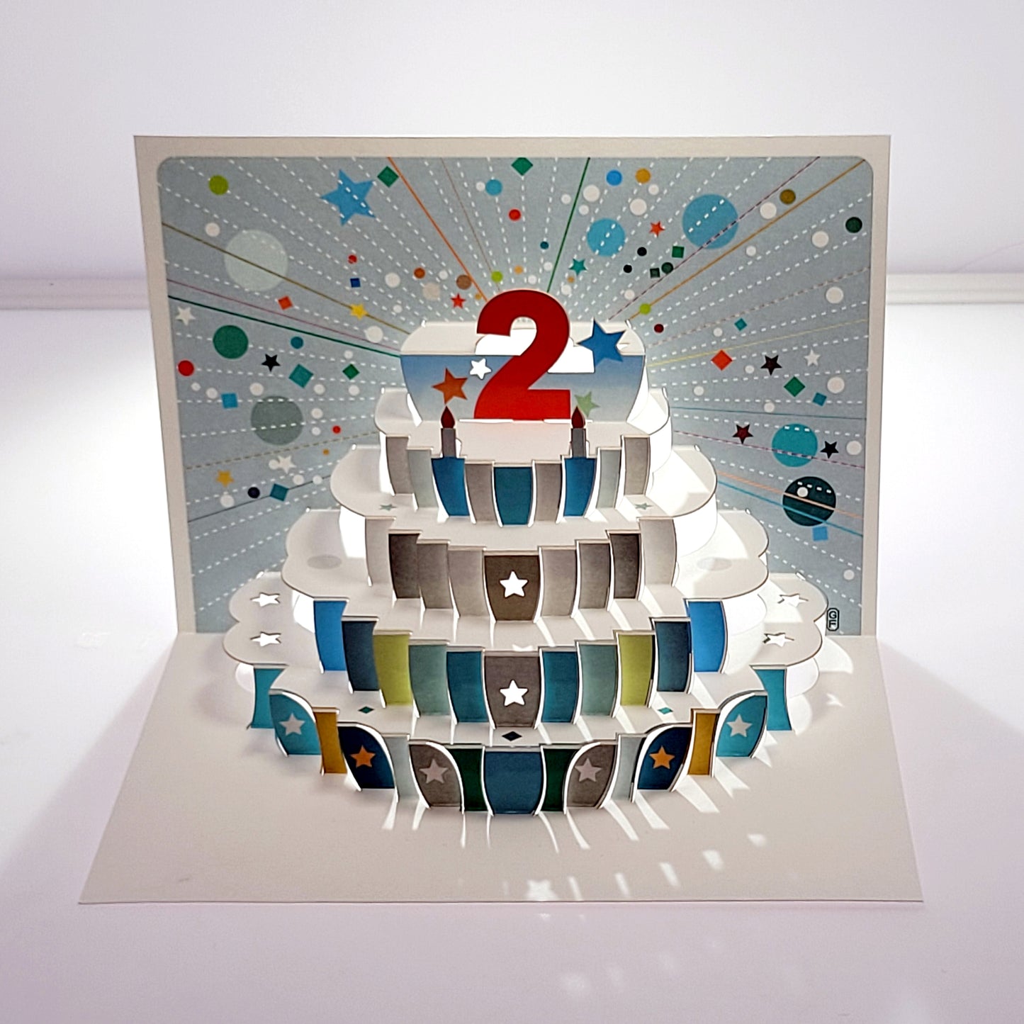 Age 2 Birthday Card, 2nd Birthday Card, Cake Birthday Card, Pop Up Card. #AG002 (AGE 2)
