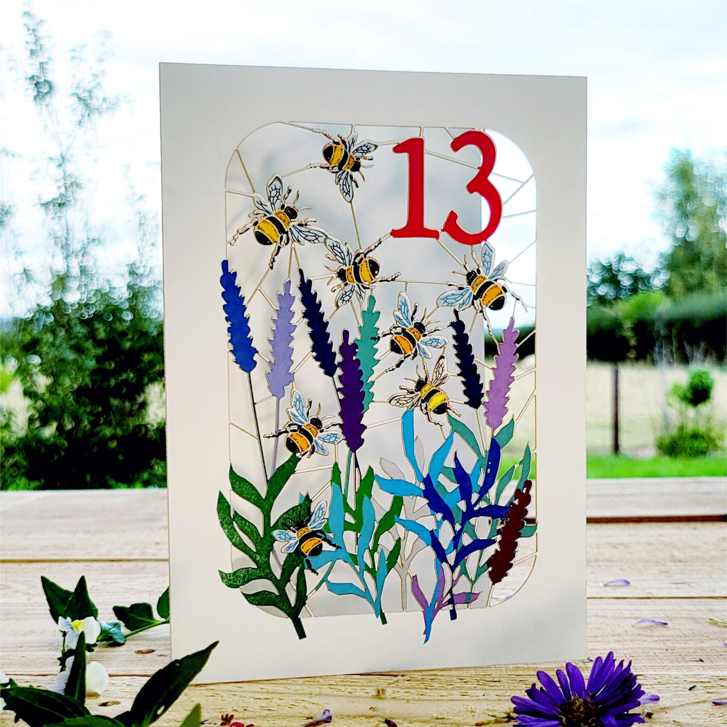Age 13 Birthday Card, 13th Birthday Card, Bee Card - Be013