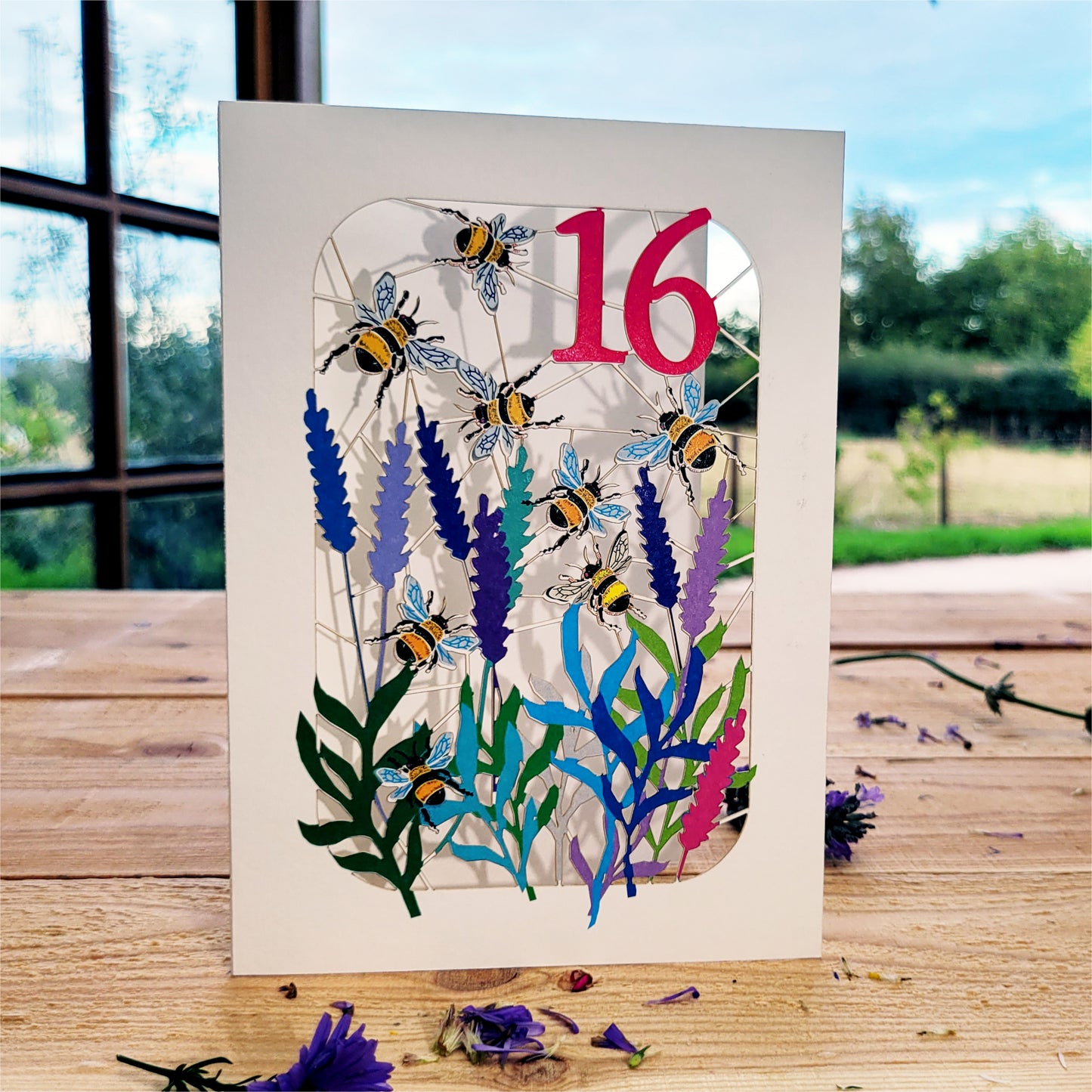 Age 16 Birthday Card, 16th Birthday Card, Bee Card - Be016
