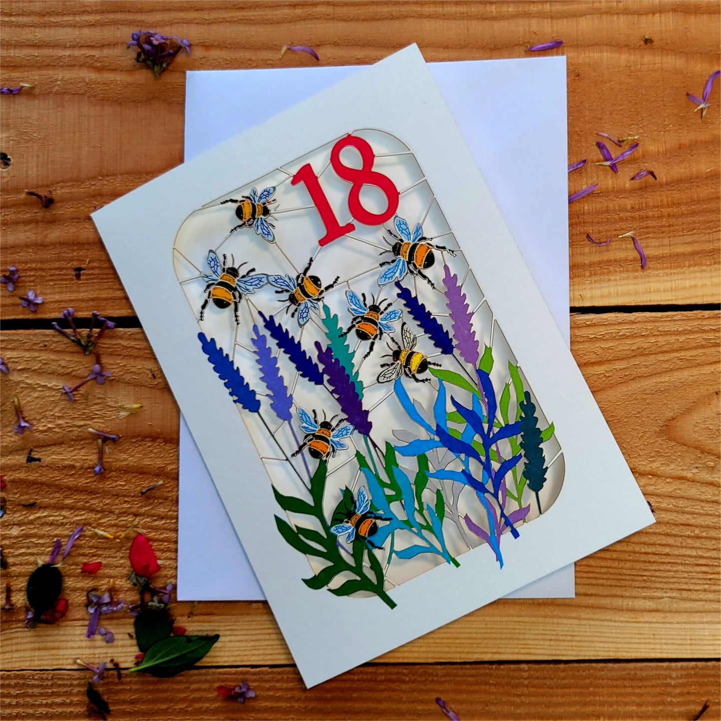 Age 18 Birthday Card, 18th Birthday Card, Bee Card - Be018