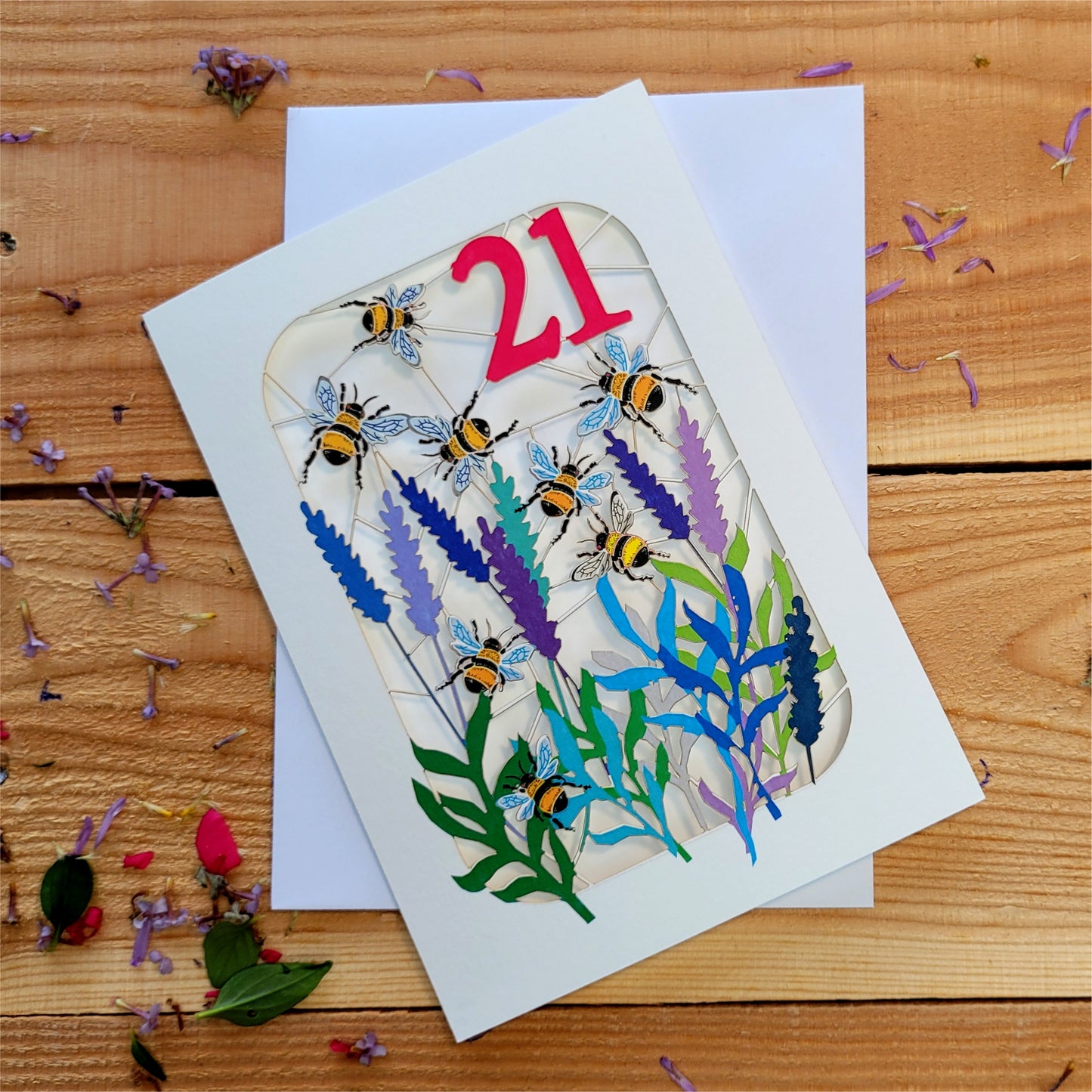 Age 21 Birthday Card, 21st Birthday Card, Bee Card - Be021