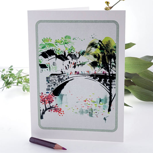 Bridge Over The River Card - Blank - Bridge Card - D10