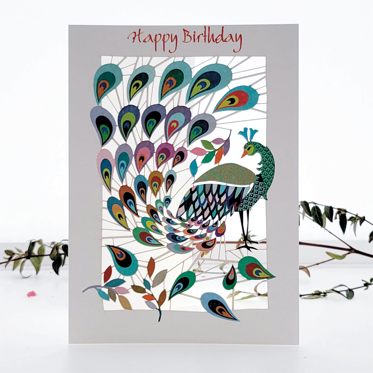 Peacock - ''Happy Birthday'' - Birthday Card - PM119