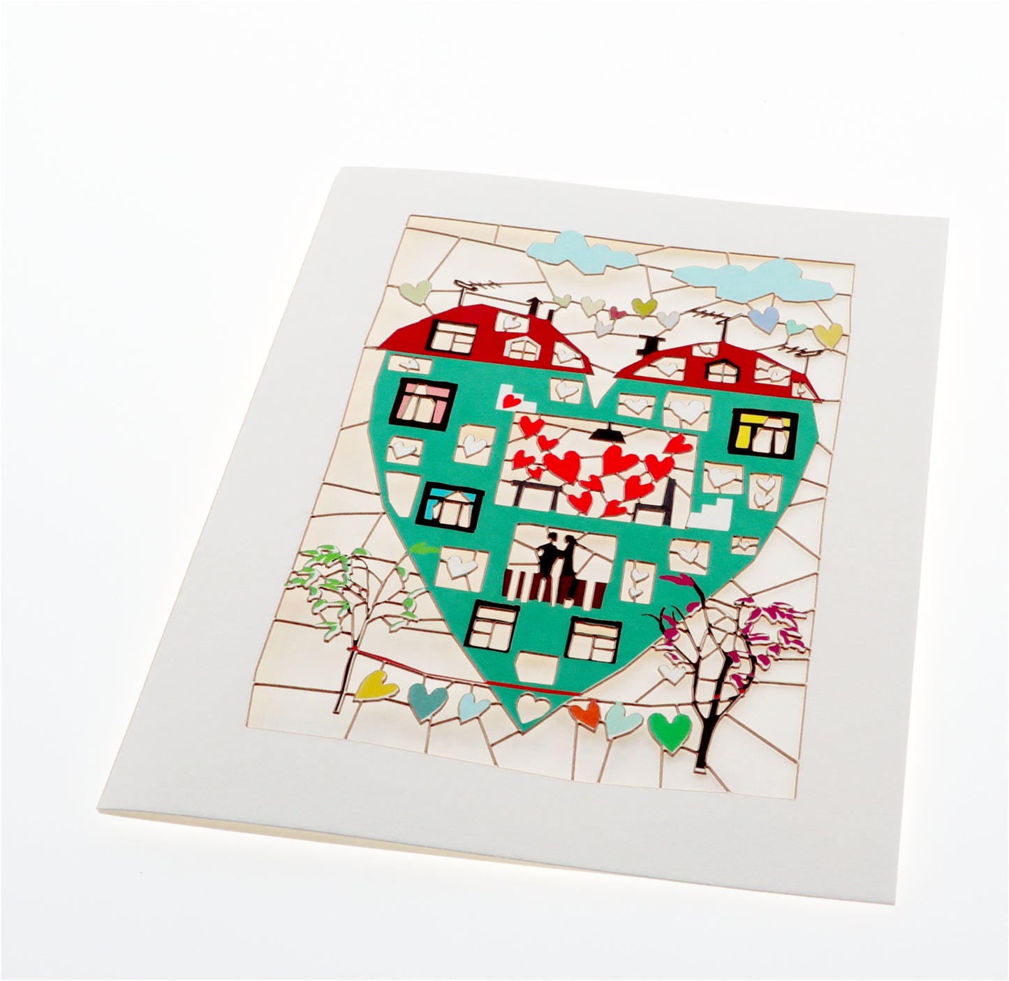 Heart House - Blank - Love/Valentines Card - PM156