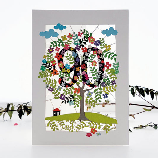 Age 90 Birthday Card, 90th Birthday Card, Tree Card - PM190