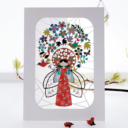 Fairy Greetings Card - Blank - Cat Card - PM231