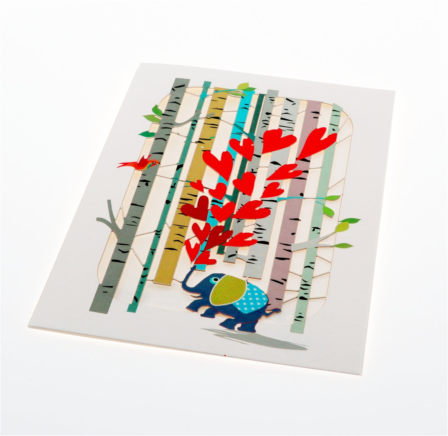 Elephant Hearts - Blank - Love/Valentines Card - PM234