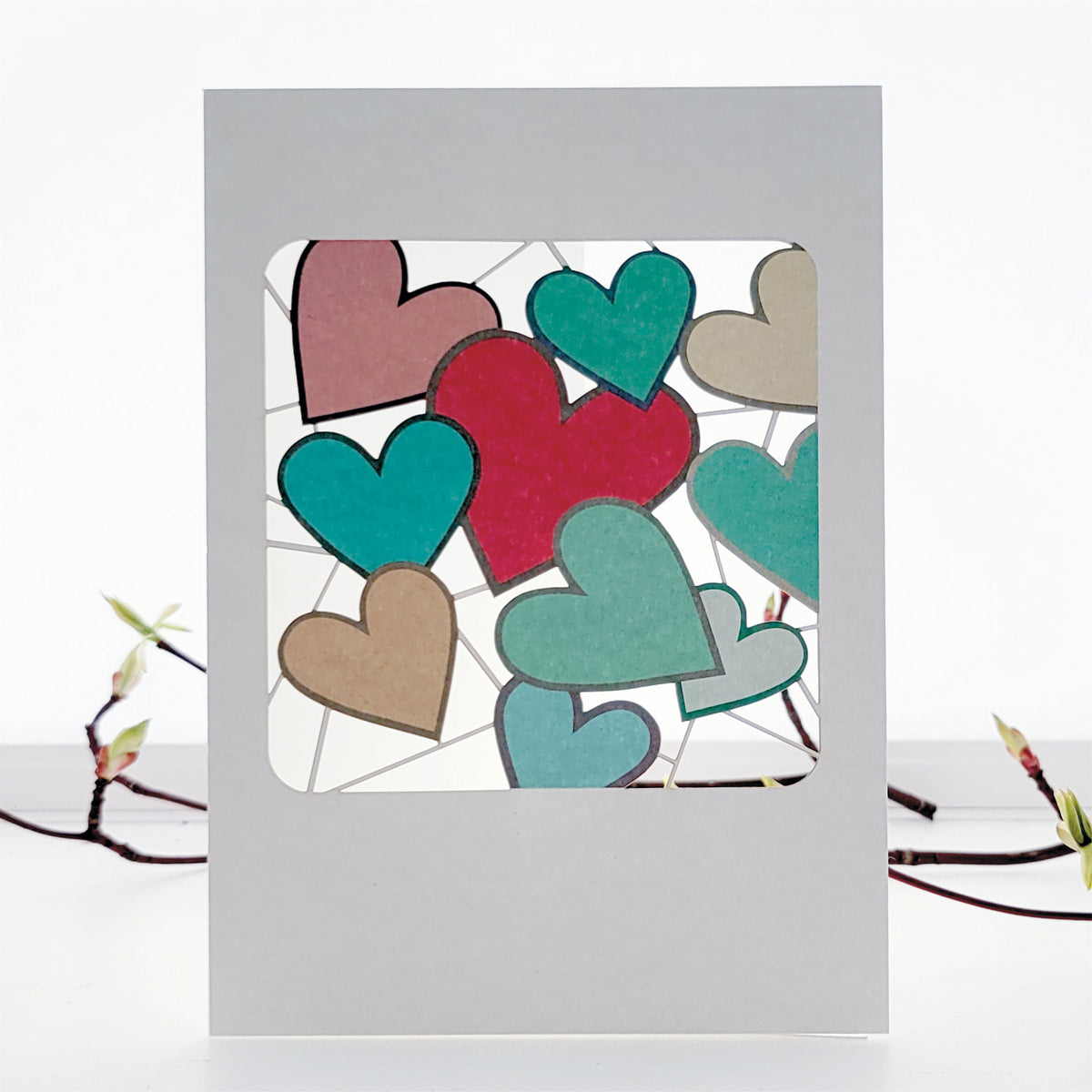 Collection of Heart - Blank - Love/Valentines Card - PM307