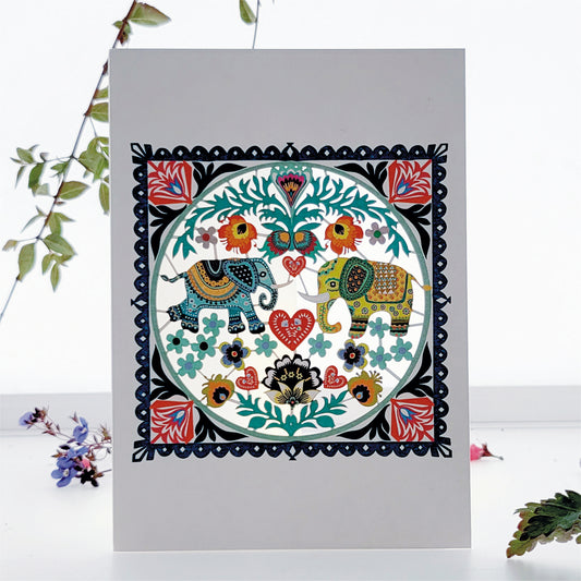 Elephants Greetings Card - Blank - Elephants Card - PM562