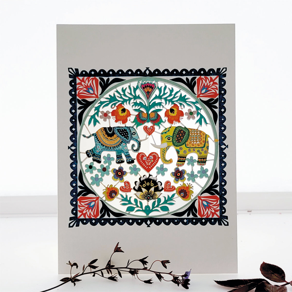 Elephants Greetings Card - Blank - Elephants Card - PM562