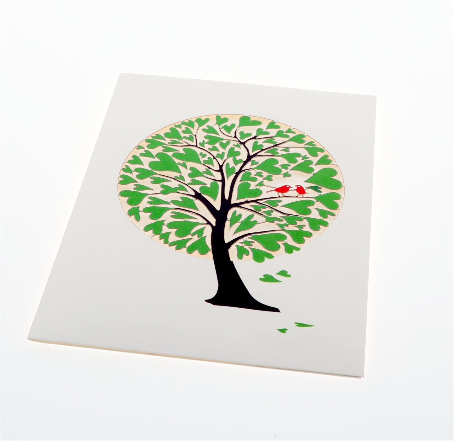 Green Heart Tree - Blank - Love/Valentines Card - PM740