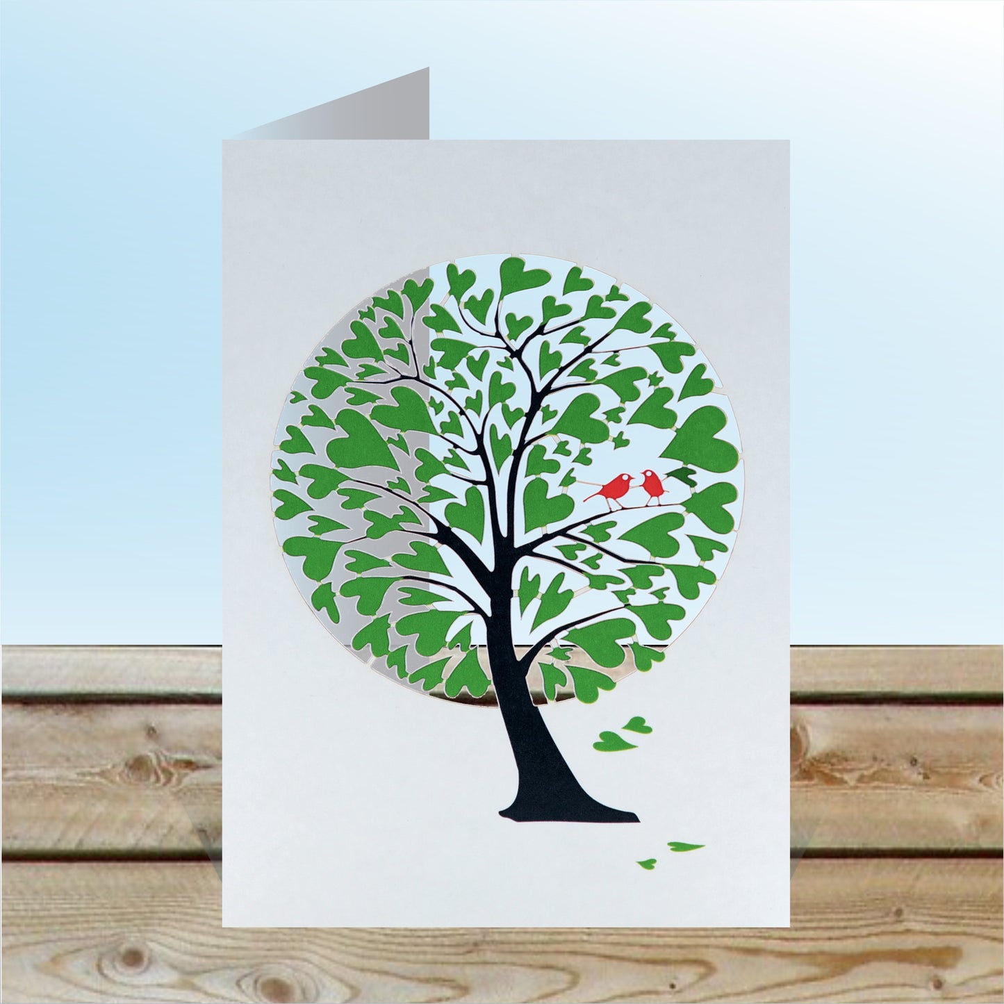 Green Heart Tree - Blank - Love/Valentines Card - PM740