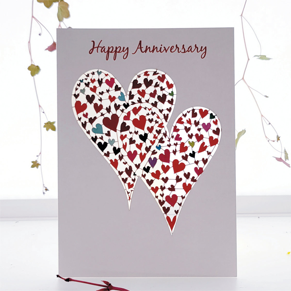 ''Happy Anniversary'' - Two Hearts - Anniversary Card, #PM-876