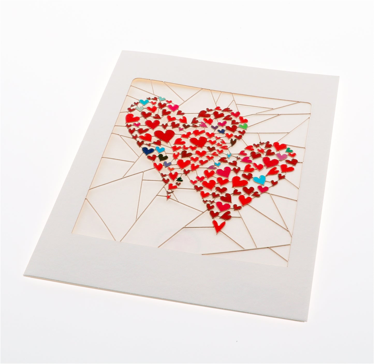 Two Hearts - Blank - Love/Valentines Card - PM895