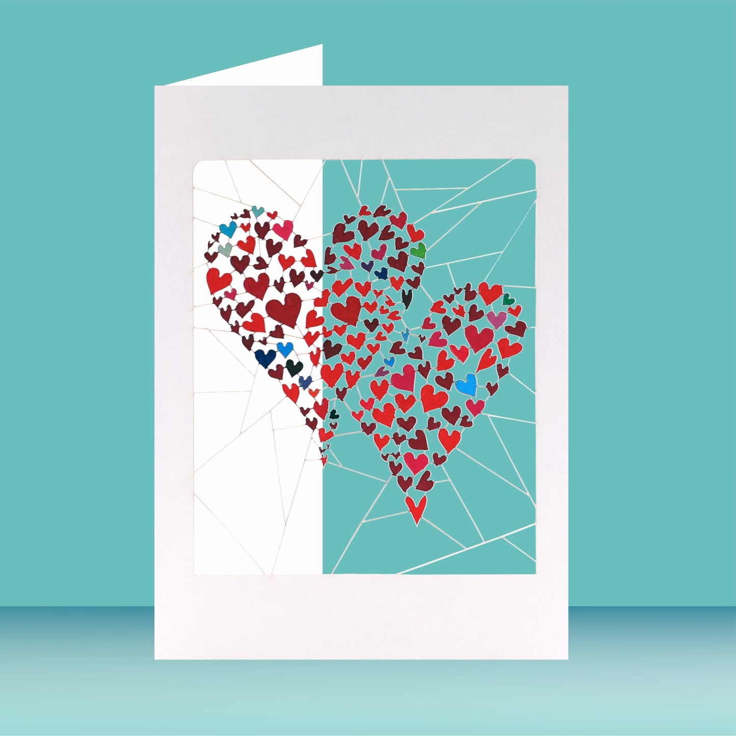 Two Hearts - Blank - Love/Valentines Card - PM895