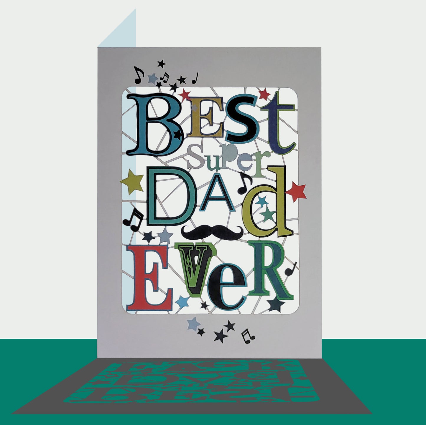 ''Best Super Dad Ever'' - Fathers Day Card - PMF001