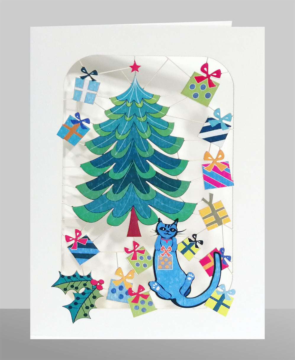 Christmas Cat - Christmas Card - Blank - #XP-042