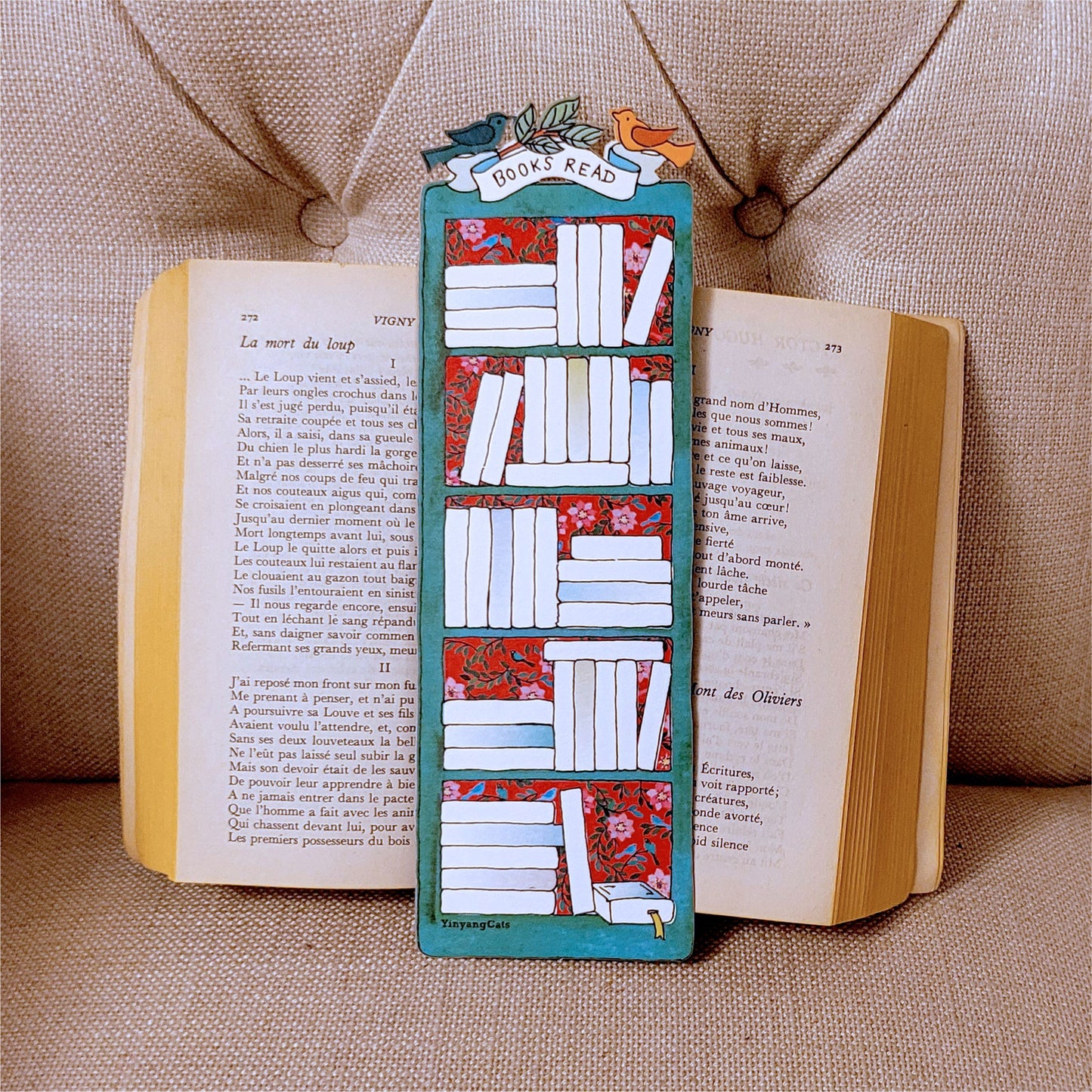 Bookmark Reading Tracker, Bookmark, Bookshelf Tracker - #BK Colour Set x4