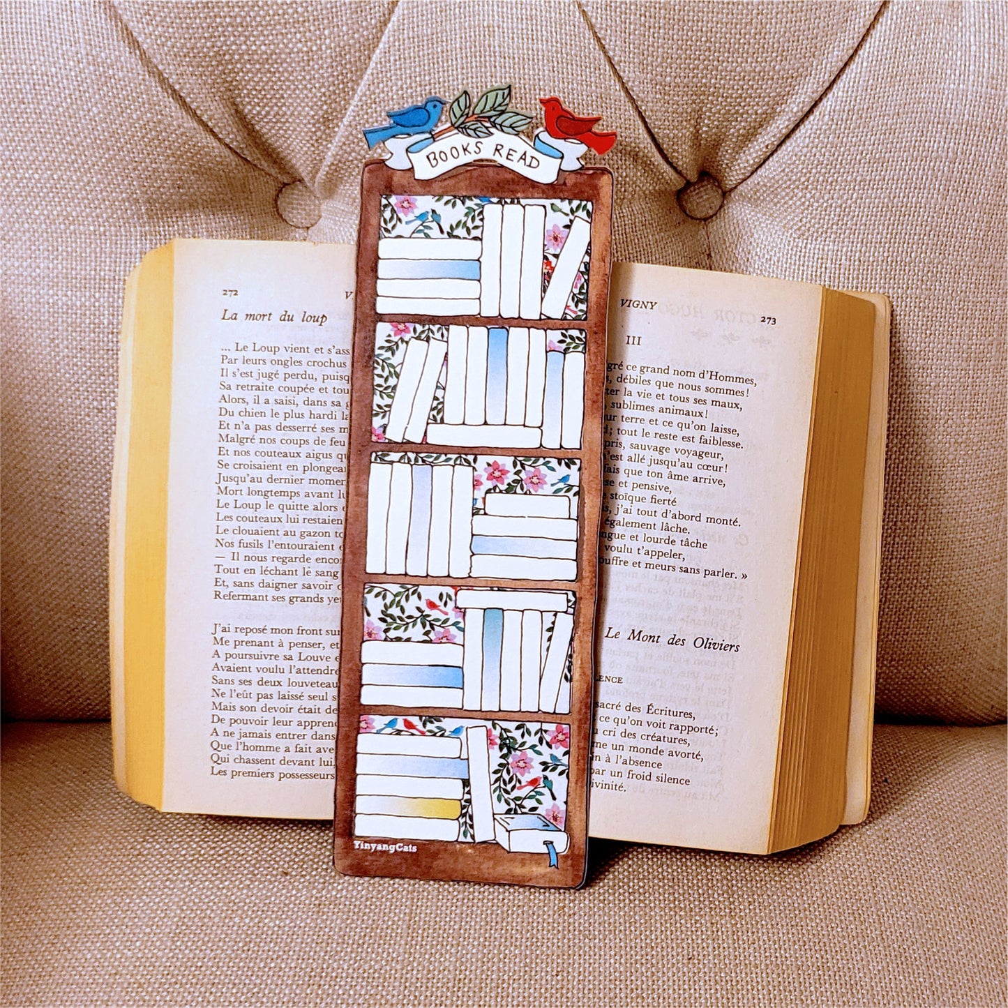 Bookmark Reading Tracker, Bookmark, Bookshelf Tracker - #BK Colour Set x4