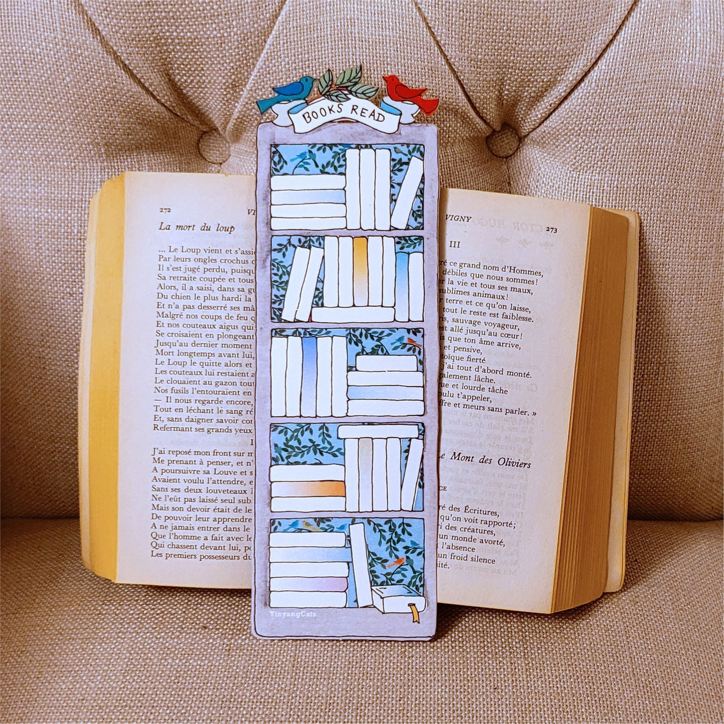 Bookmark Reading Tracker, Bookmark, Bookshelf Tracker - #BK Colour Set x4
