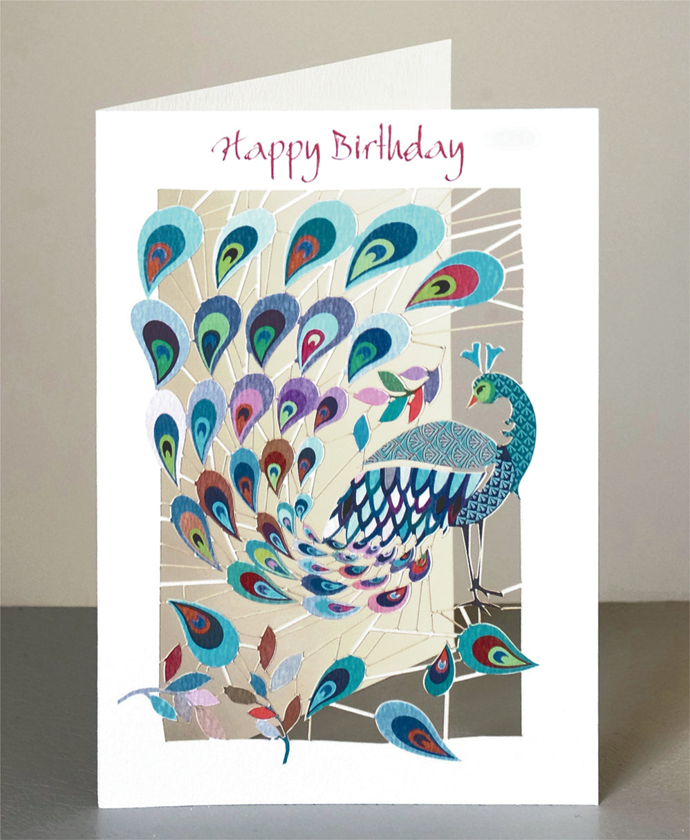 Peacock - ''Happy Birthday'' - Birthday Card - PM119