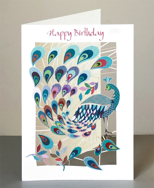 Peacock - ''Happy Birthday'' - Birthday Card - PM119