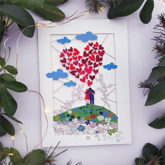 Heart Tree and Birds - Blank - Love/Valentines Card - PM146