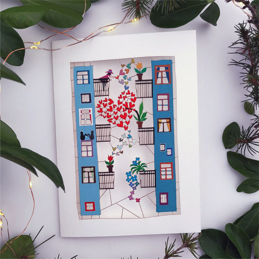 Girl Watering Heart - Blank - Love/Valentines Card - PM147