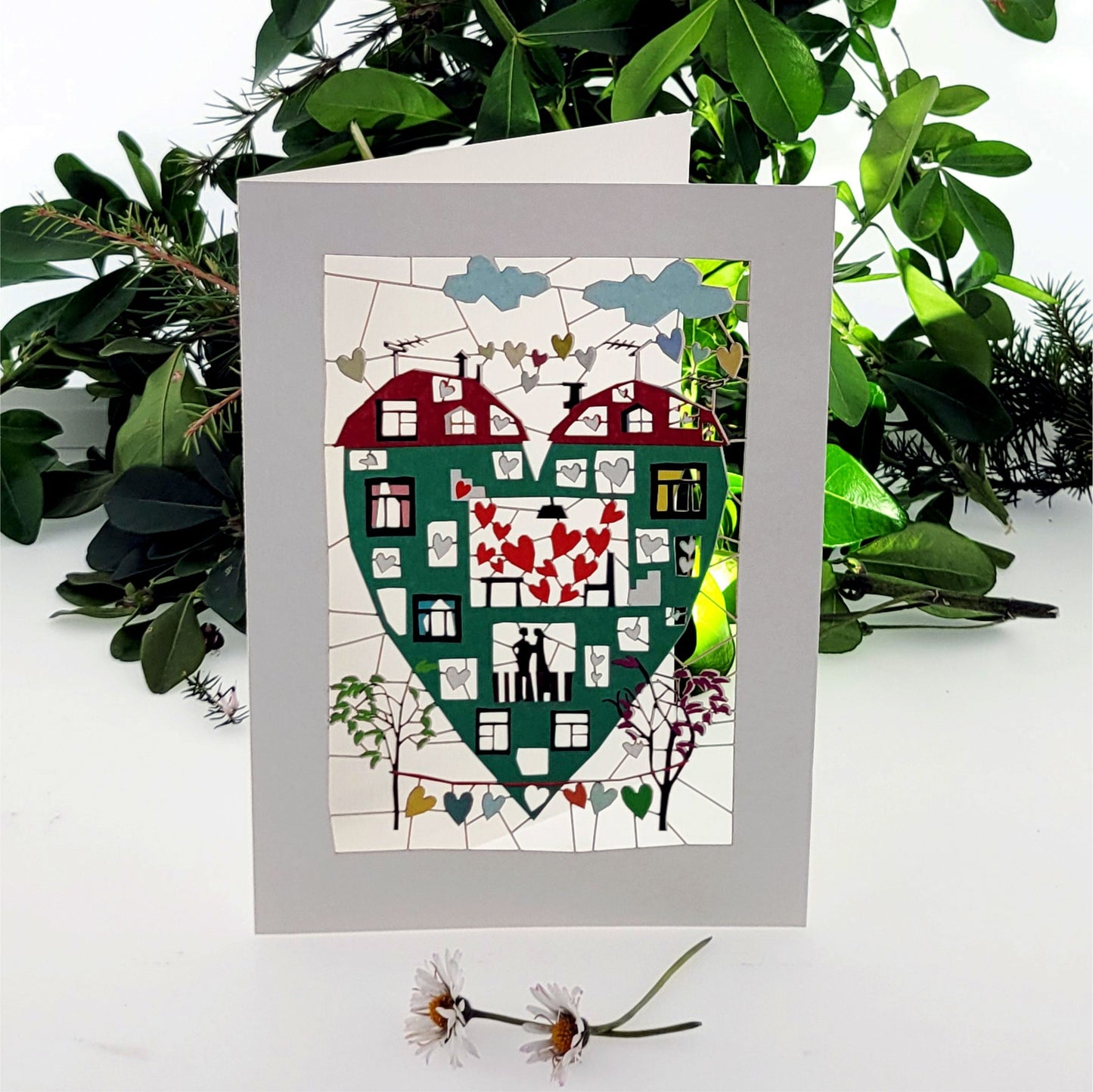 Heart House - Blank - Love/Valentines Card - PM156