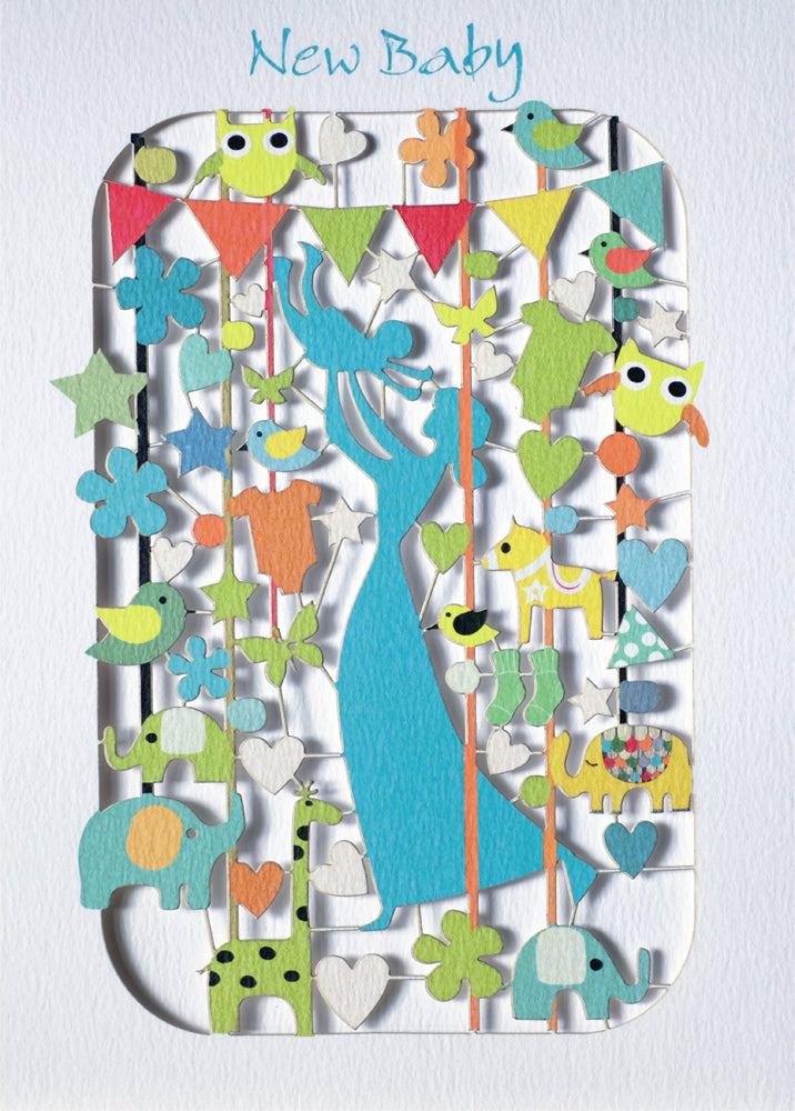 ''New Baby'' Card - Mum and Baby - PM229