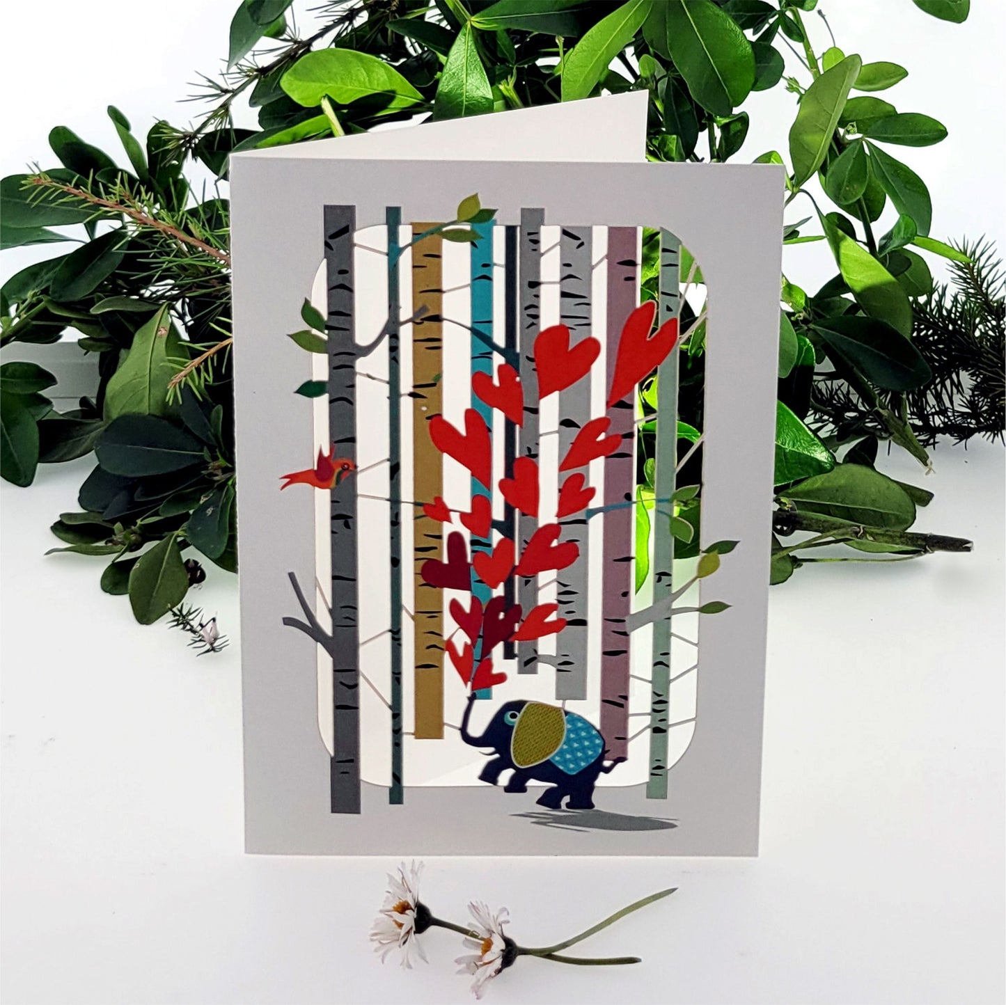 Elephant Hearts - Blank - Love/Valentines Card - PM234