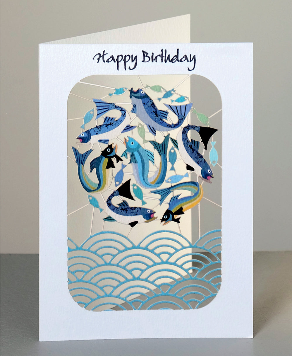 Fish - ''Happy Birthday'' - Fishing Card - Birthday Card - PM264