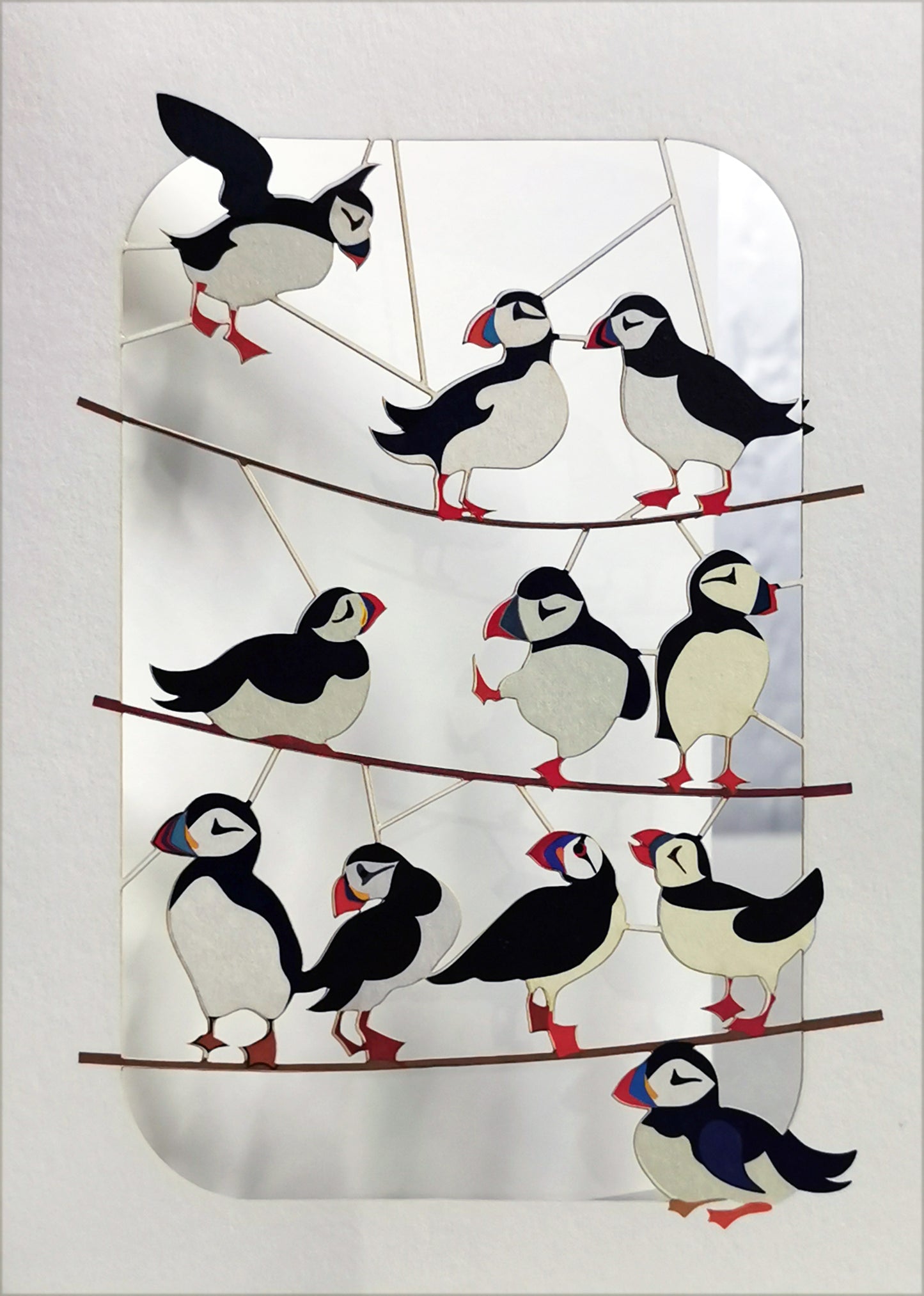 Puffins Greetings Card - Blank - Bird Card - PM292