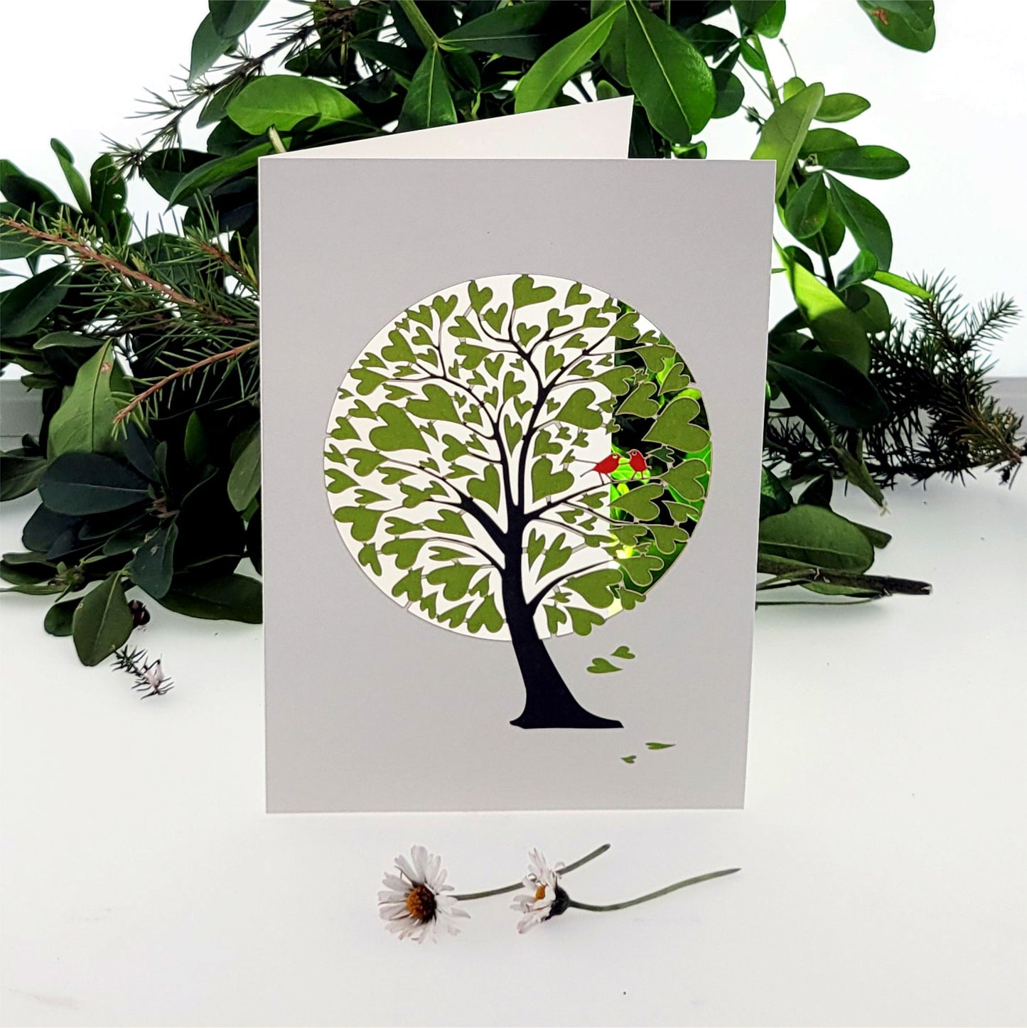 Green Heart Tree - Blank - Love/Valentines Card - PM740