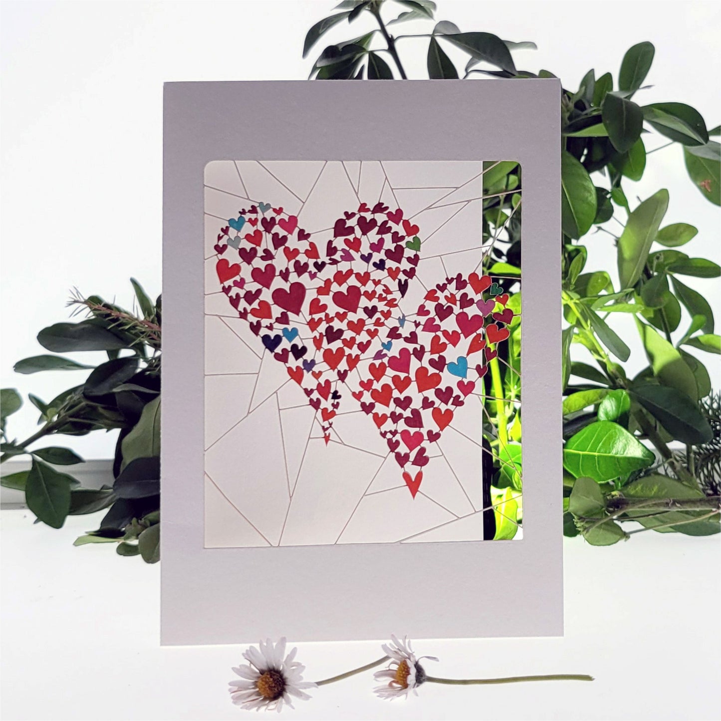 Two Hearts - Blank - Love/Valentines Card - PM895