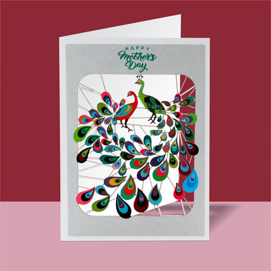 Peacocks - ''Happy Mother's Day'' - Mother's Day Card  - PMM 301