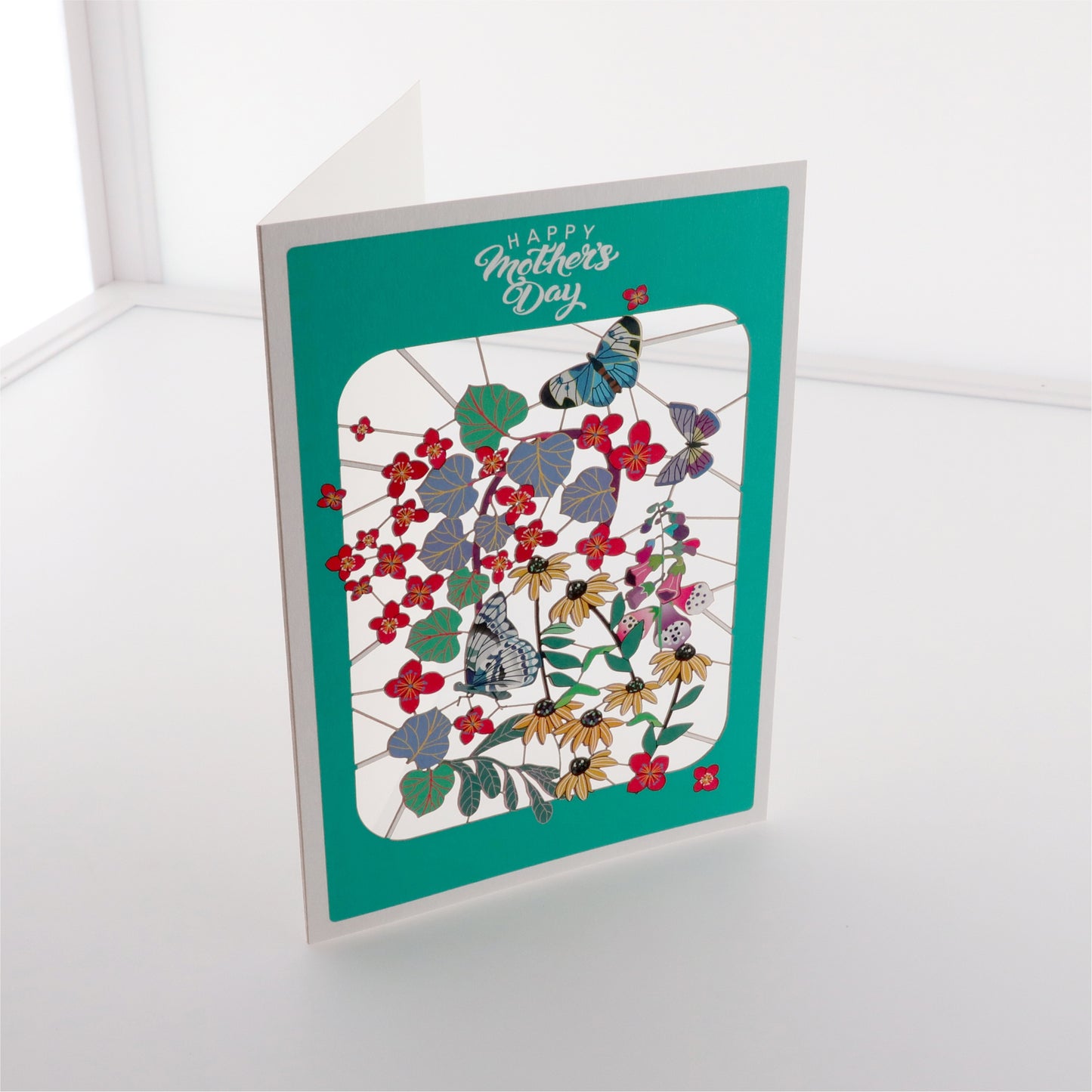 Flowers & Butterflies - ''Happy Mother's Day'' - Mother's Day Card - PMM 304