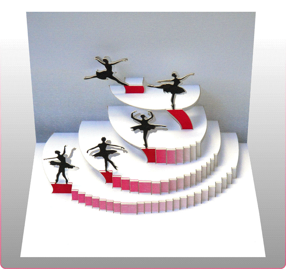 Pop Up - Blank - Ballerina Card - 3d Card, Birthday Card, Pop Up Card - #POP-085