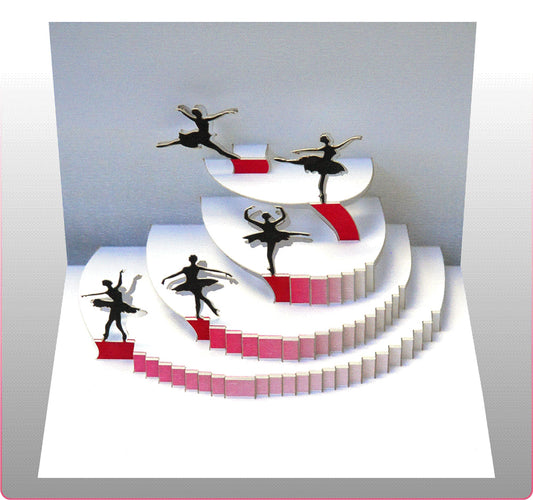 Pop Up - Blank - Ballerina Card - 3d Card, Birthday Card, Pop Up Card - #POP-085