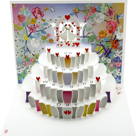 Pop Up - ''Happy Wedding Day'' - Two Brides Flower Card - 3d Card, Wedding Card, Pop Up Card #POP-134