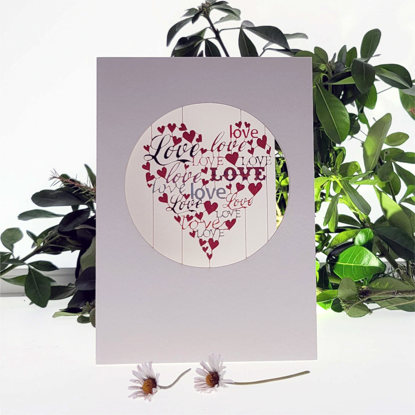 ''Love'' Heart - Love/Valentines Card- VPM008