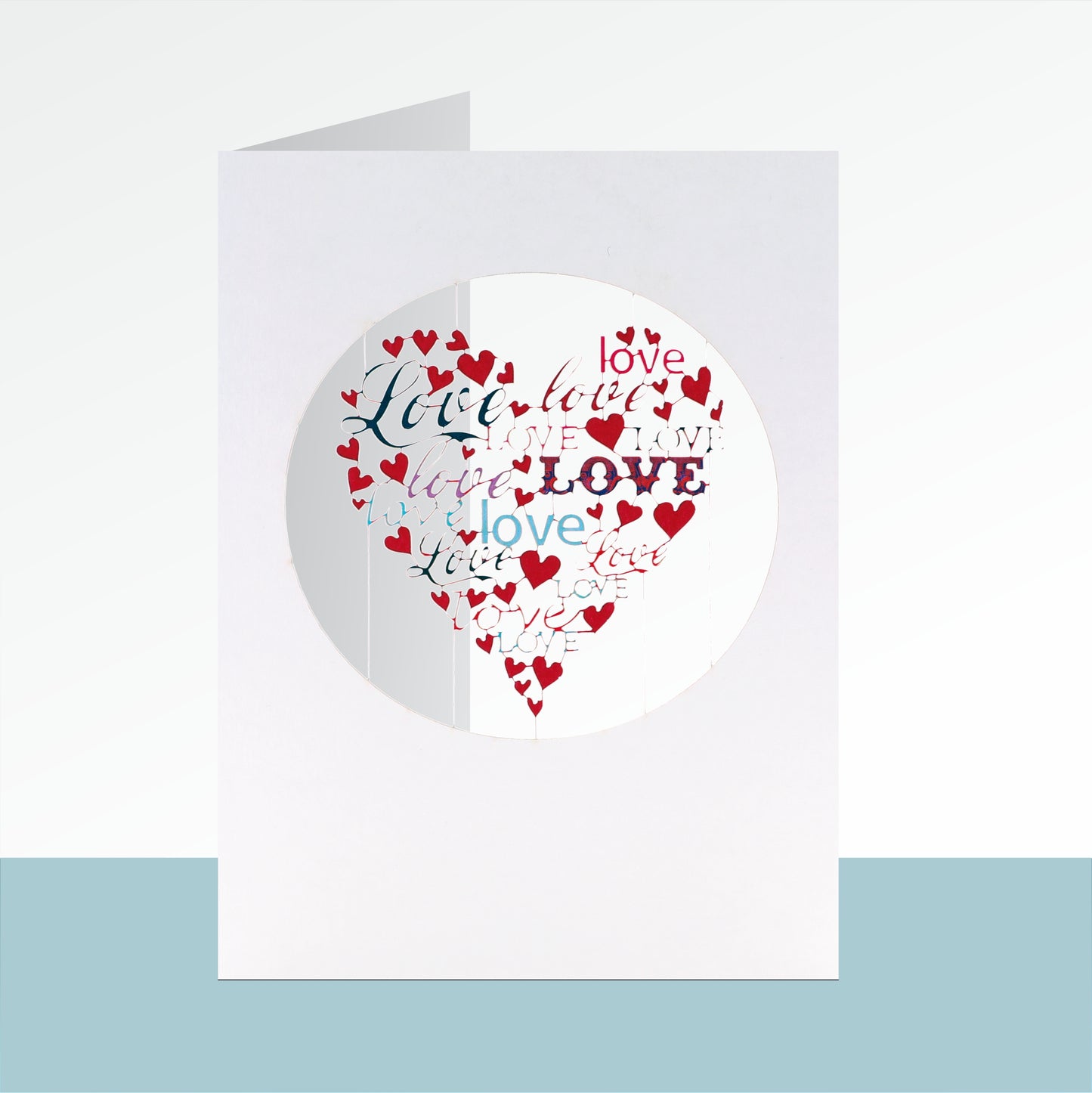 ''Love'' Heart - Love/Valentines Card- VPM008