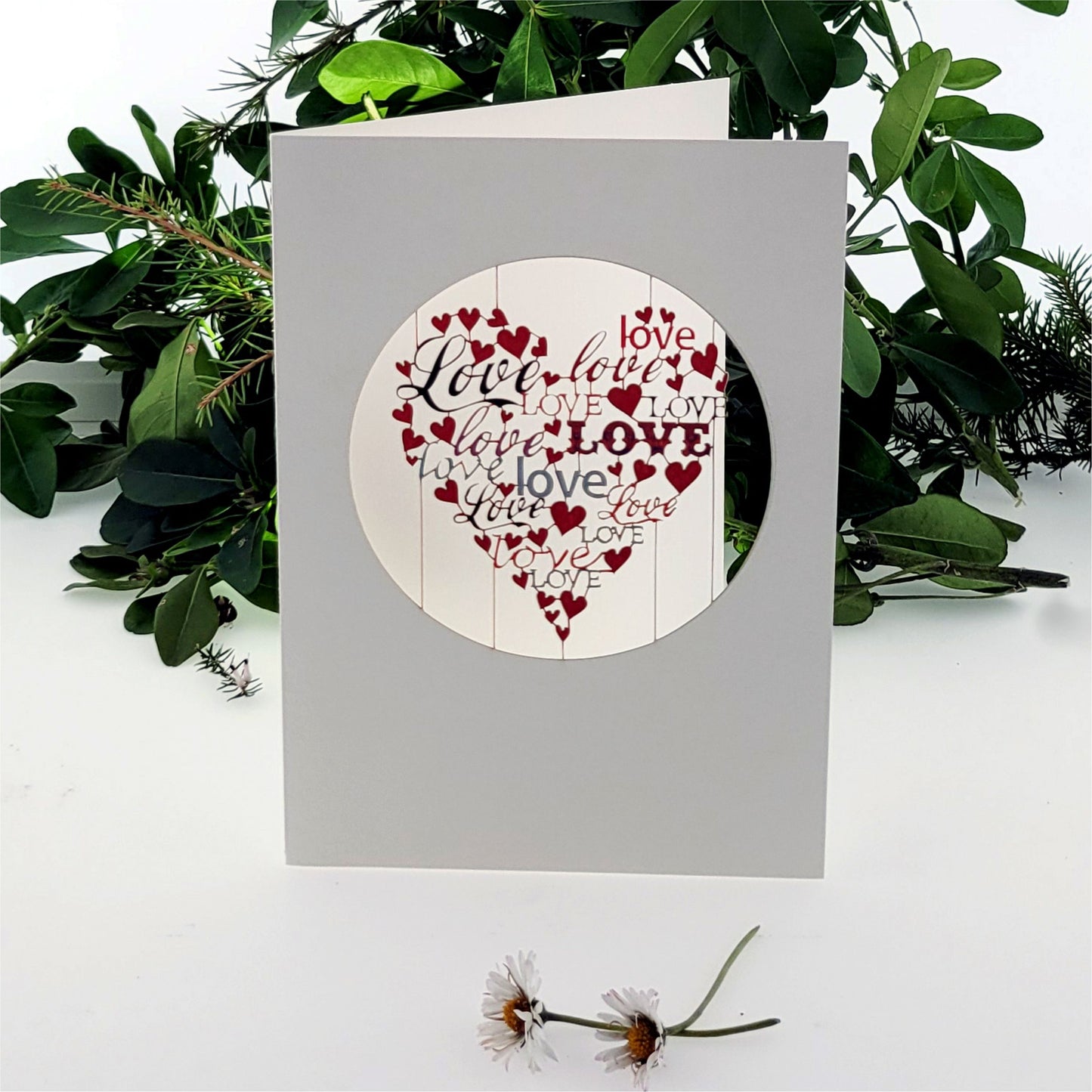''Love'' Heart - Love/Valentines Card- VPM008