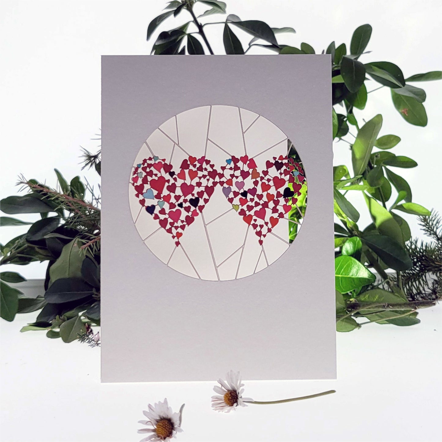 Two Hearts - Blank - Love/Valentines Card - VPM15