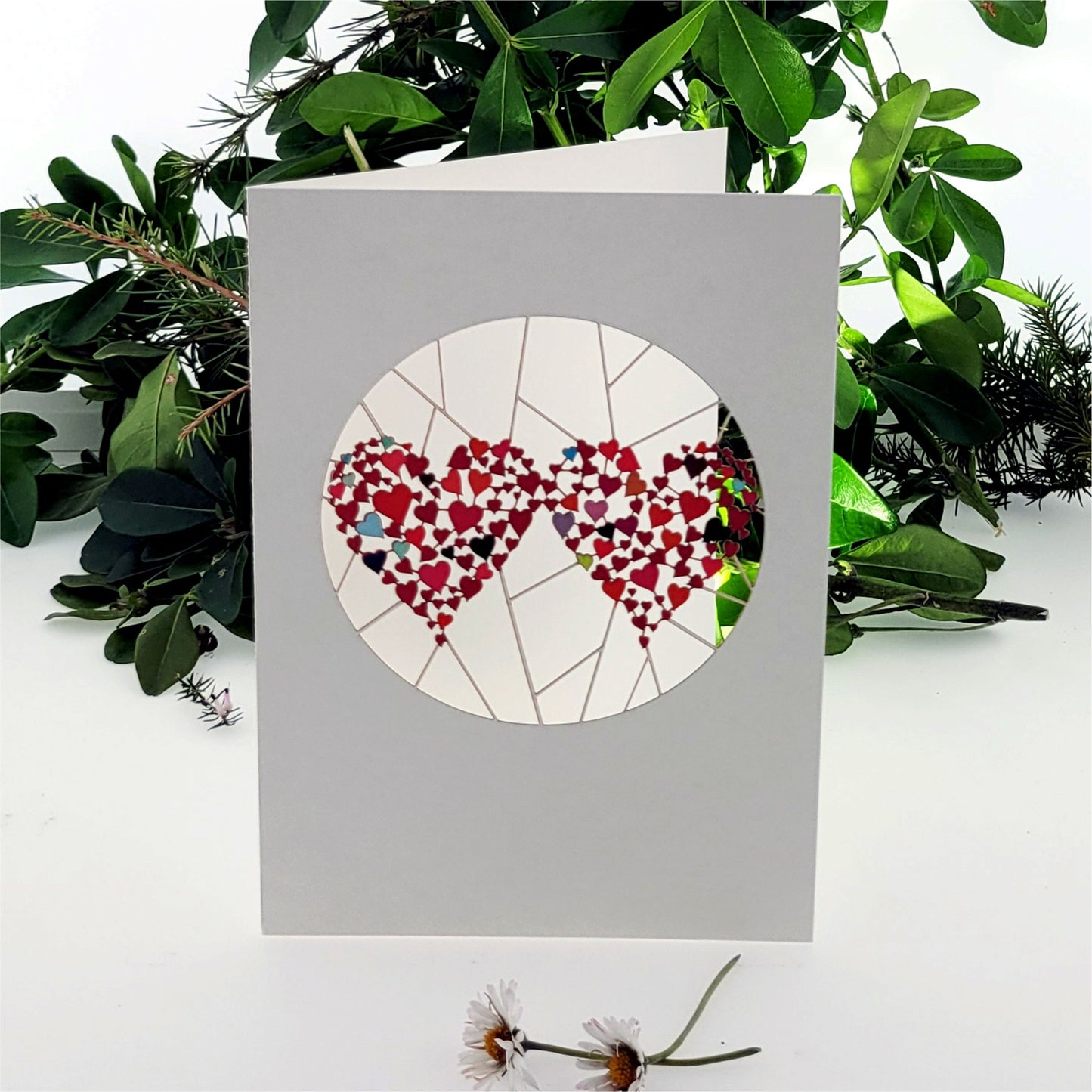 Two Hearts - Blank - Love/Valentines Card - VPM15