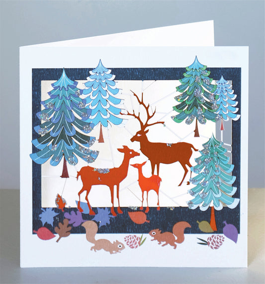 Deer Family - Christmas Card - Blank - XPM038