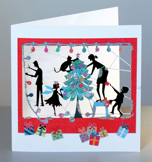 Decorating the Christmas Tree - Christmas Card - Blank - XPM044